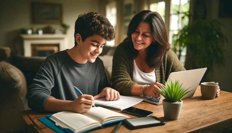 Son and Mom crafting his career path